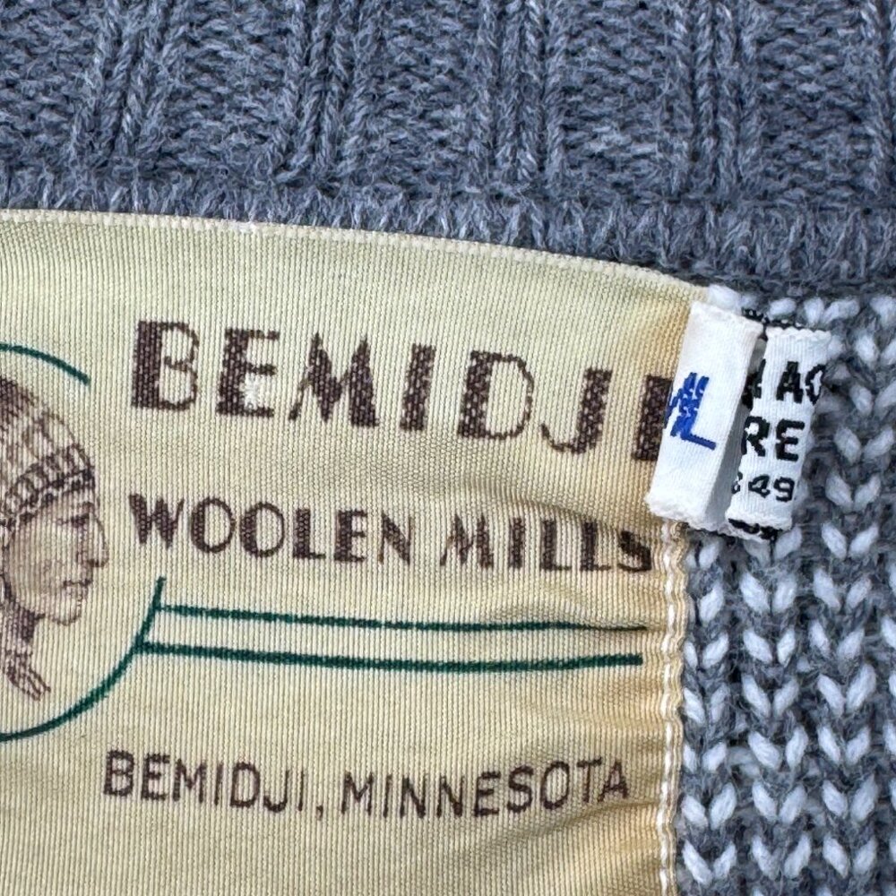 Bemidji Woolen Mills Norway Pattern Cardigan Sweater Size M/L - Picture 6 of 8